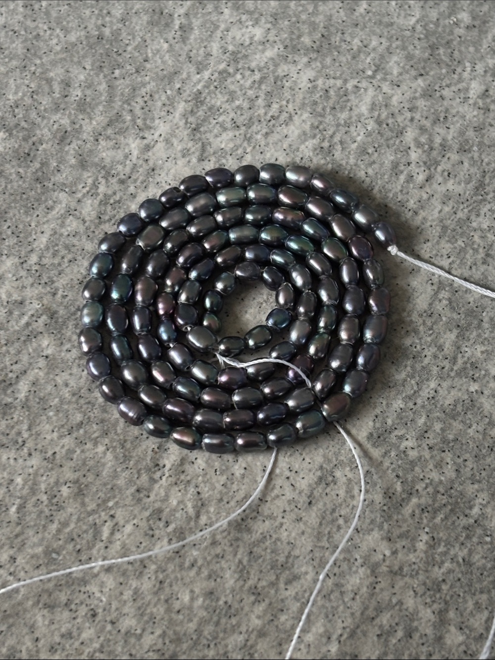 Crafting- Freshwater Baroque Unfinished Strand Peacock Black Pearls 105 Count